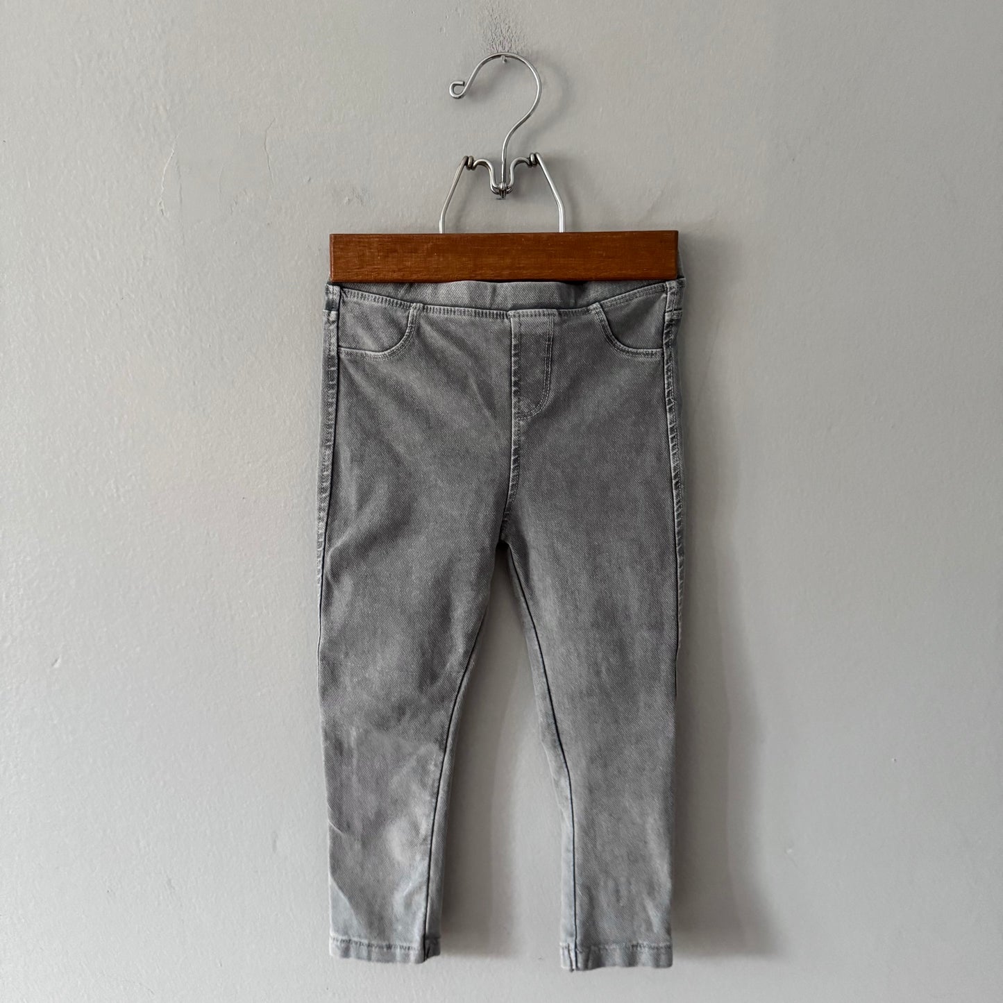 Zara / Grey denim leggings / 2-3Y