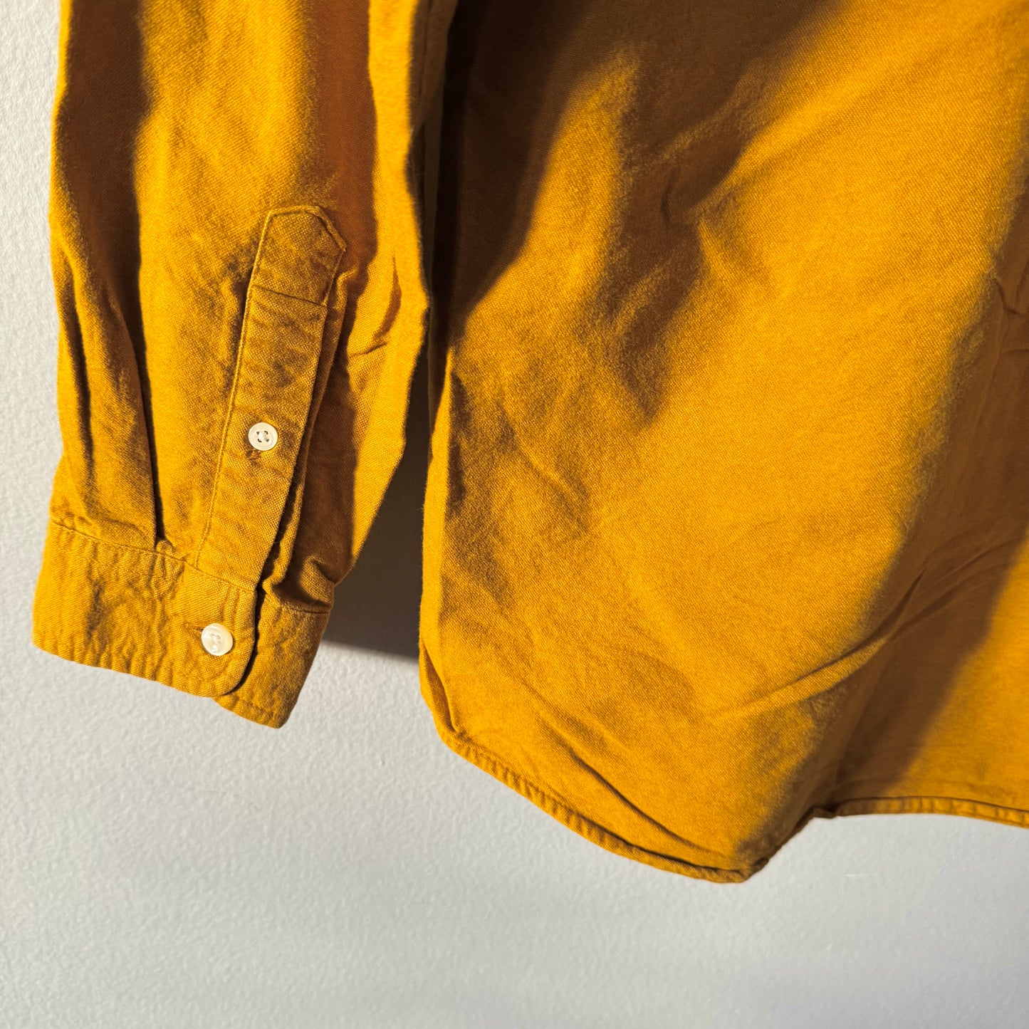 Frank and Oak / Mustard organic cotton flannel shirt / Men M