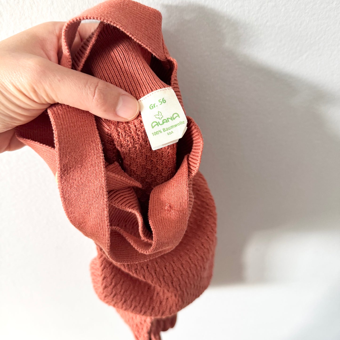 Alana / Brown cotton knit pant with strap / 0-3M(56)