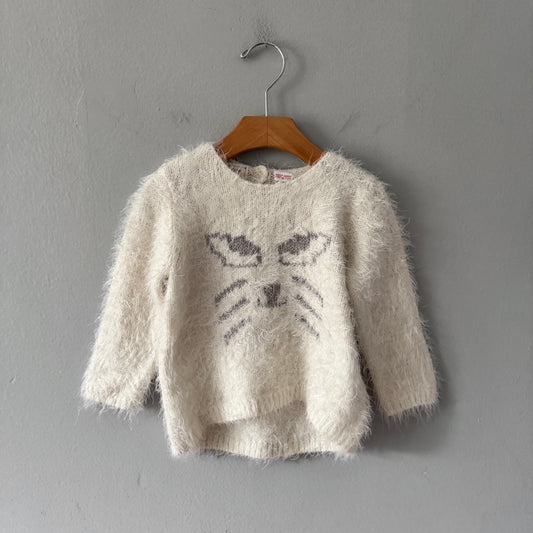 Zara / White knit top / 2-3Y