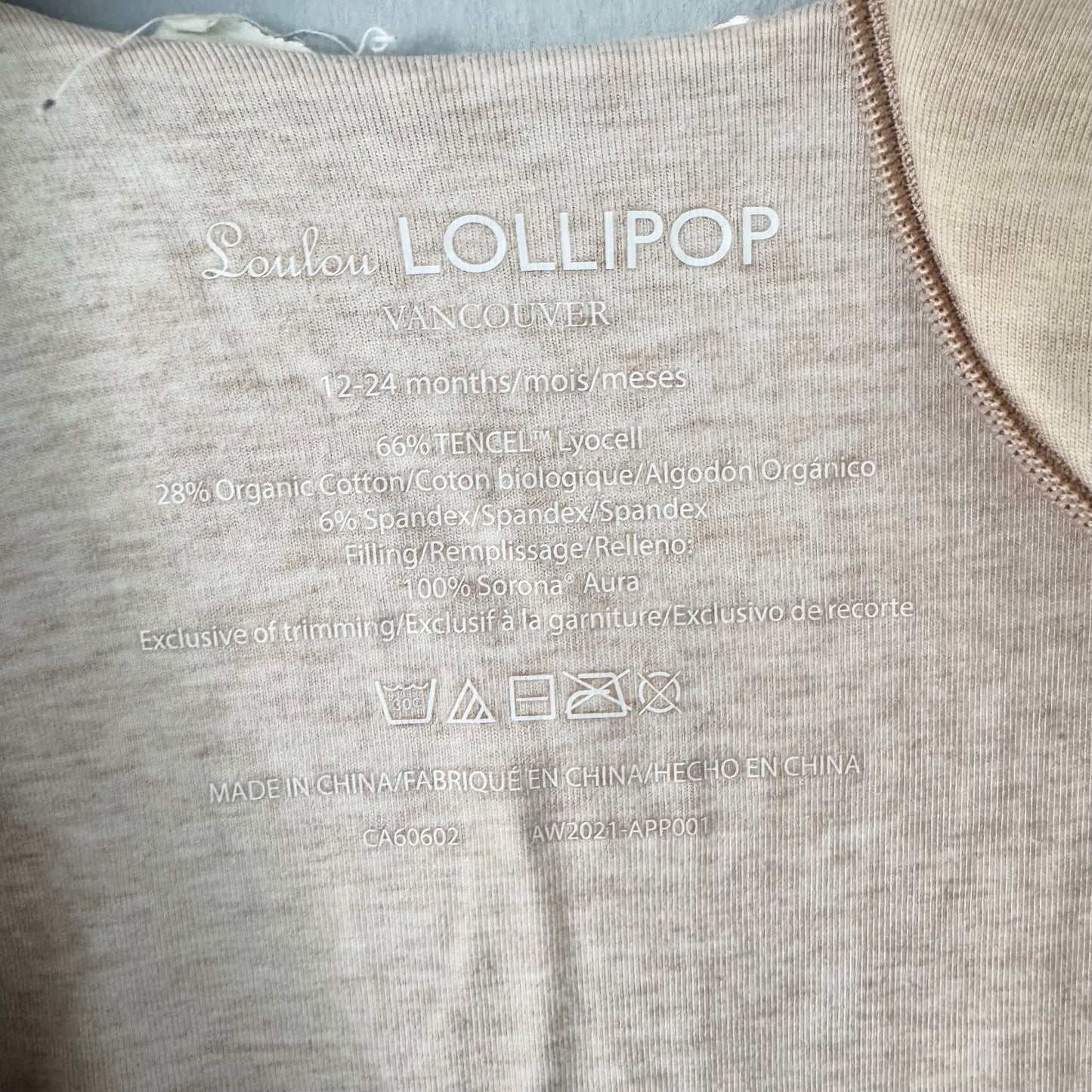 Loulou Lollipop / Beige x sun sleep bag / 12-24M