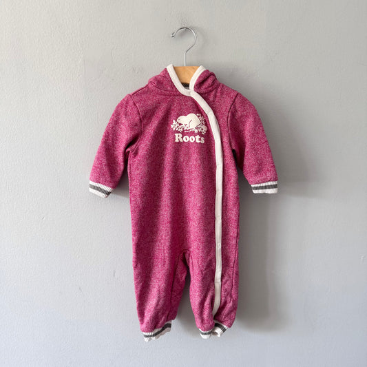 Roots / Pink salt and pepper romper / 6-12M