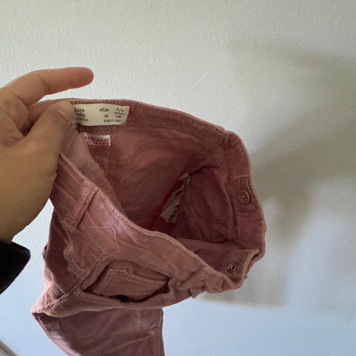 Zara / Pink corduroy pants / 2-3Y