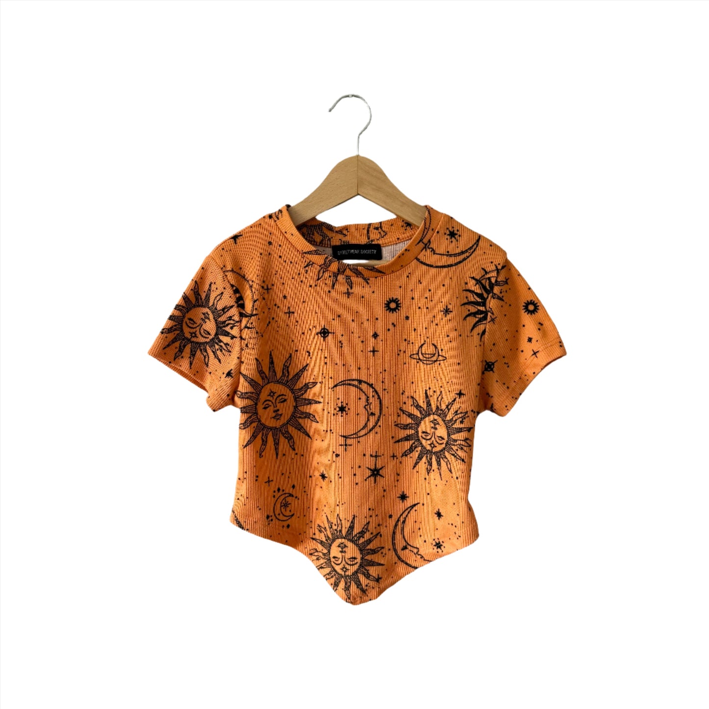 Streetwear Society / Orange x moon & sun top / 6-8Y