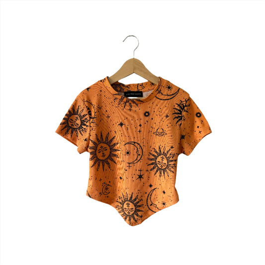 Streetwear Society / Orange x moon & sun top / 6-8Y