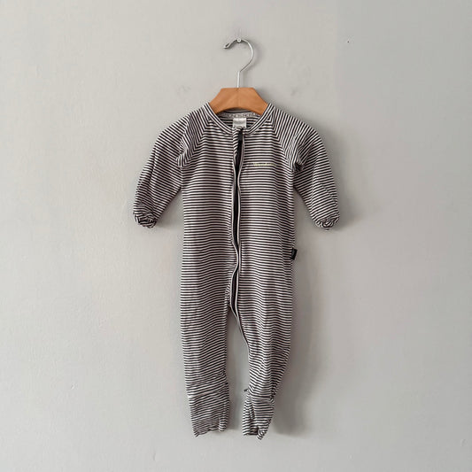 Bonds / Wondersuit - White brown stripe / 6-12M