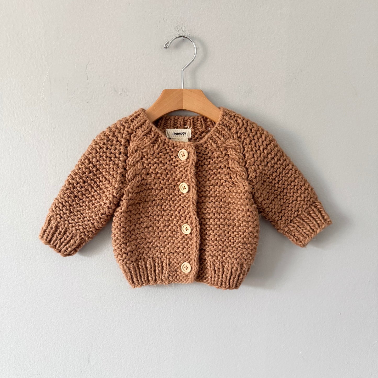 Huggakugs / Brown chunky cardigan / 0-6M