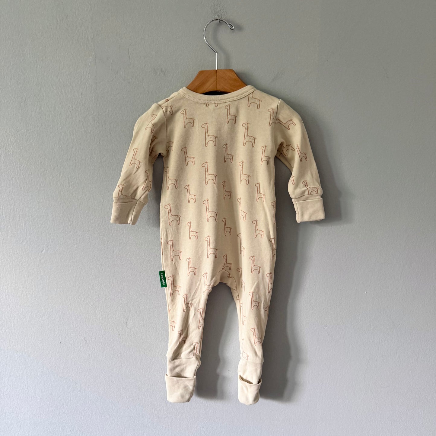Parade organics / Ivory x giraffe romper / 3-6M