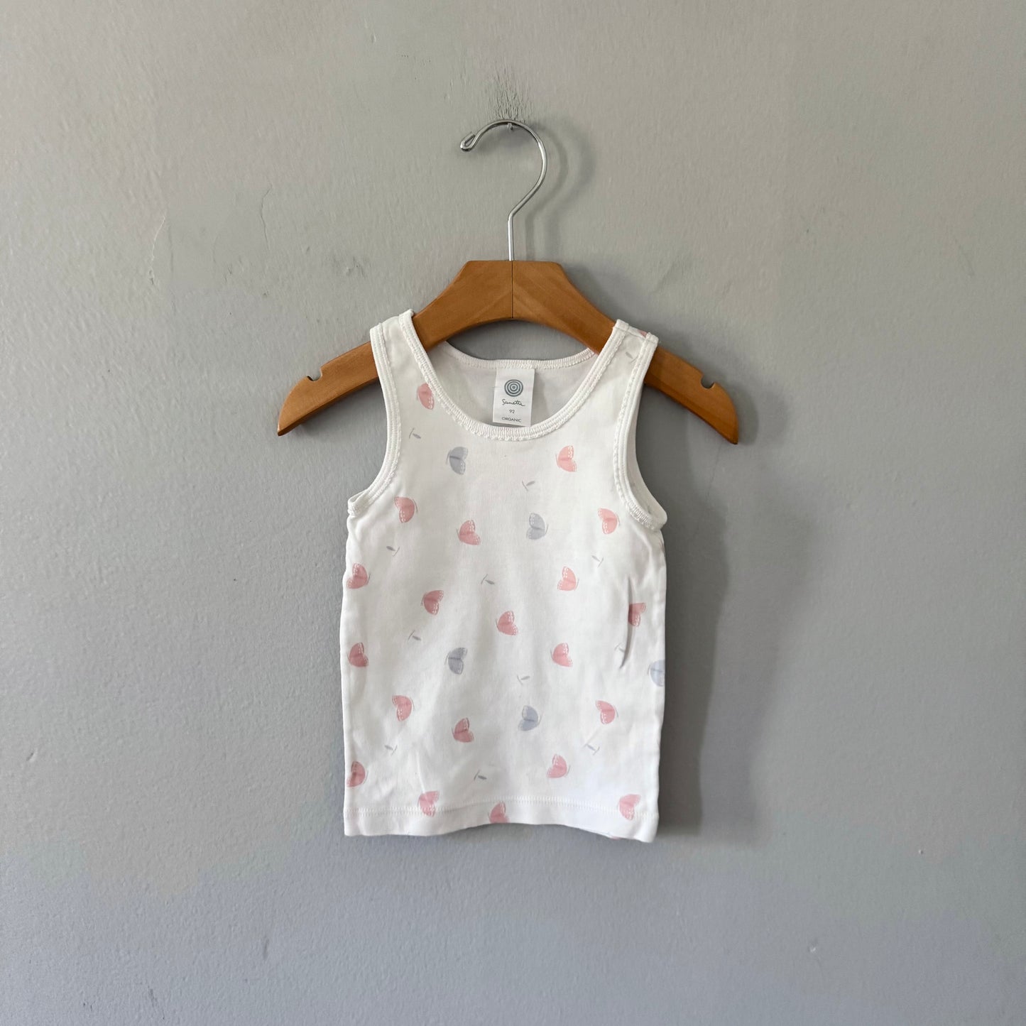 Sanetta / Tank top - White x floral / 2-3Y(104)