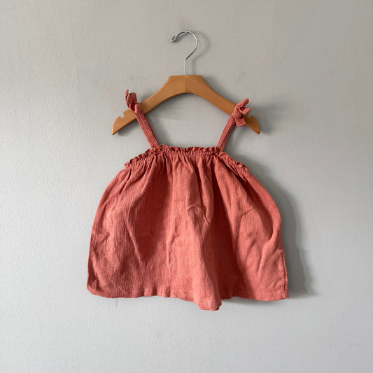 H&M / Orange brown oversized cami / 6-8Y
