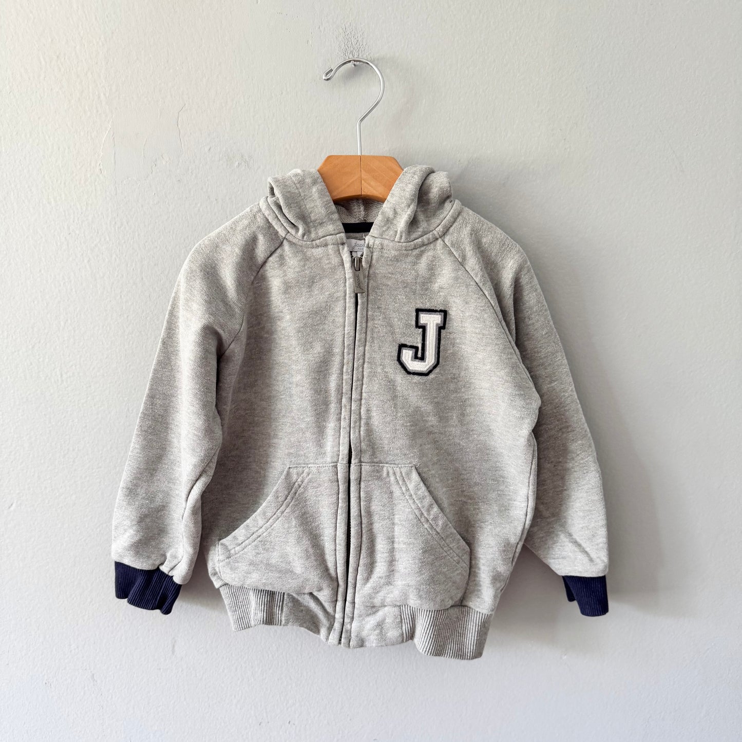 Jacadi / Light grey zip up hoodie / 4Y