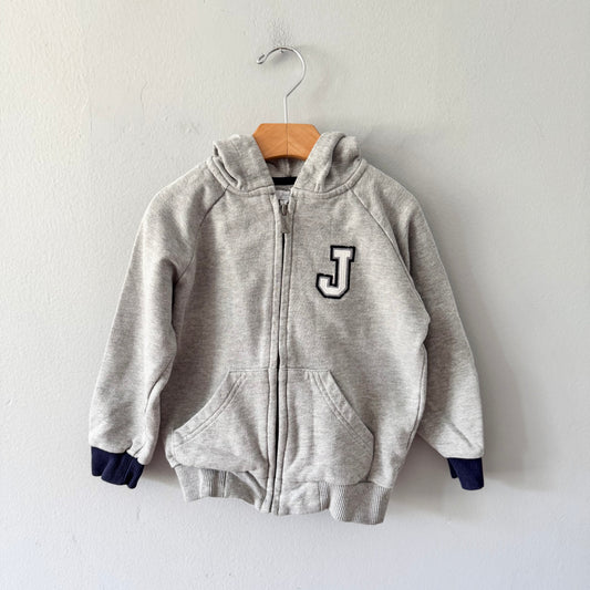 Jacadi / Light grey zip up hoodie / 4Y