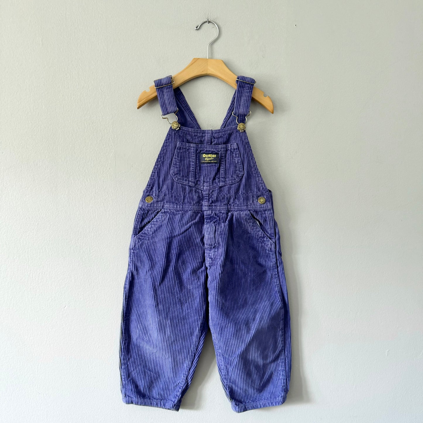 Vintage Oshkosh / Purple corduroy overalls / 3-4Y