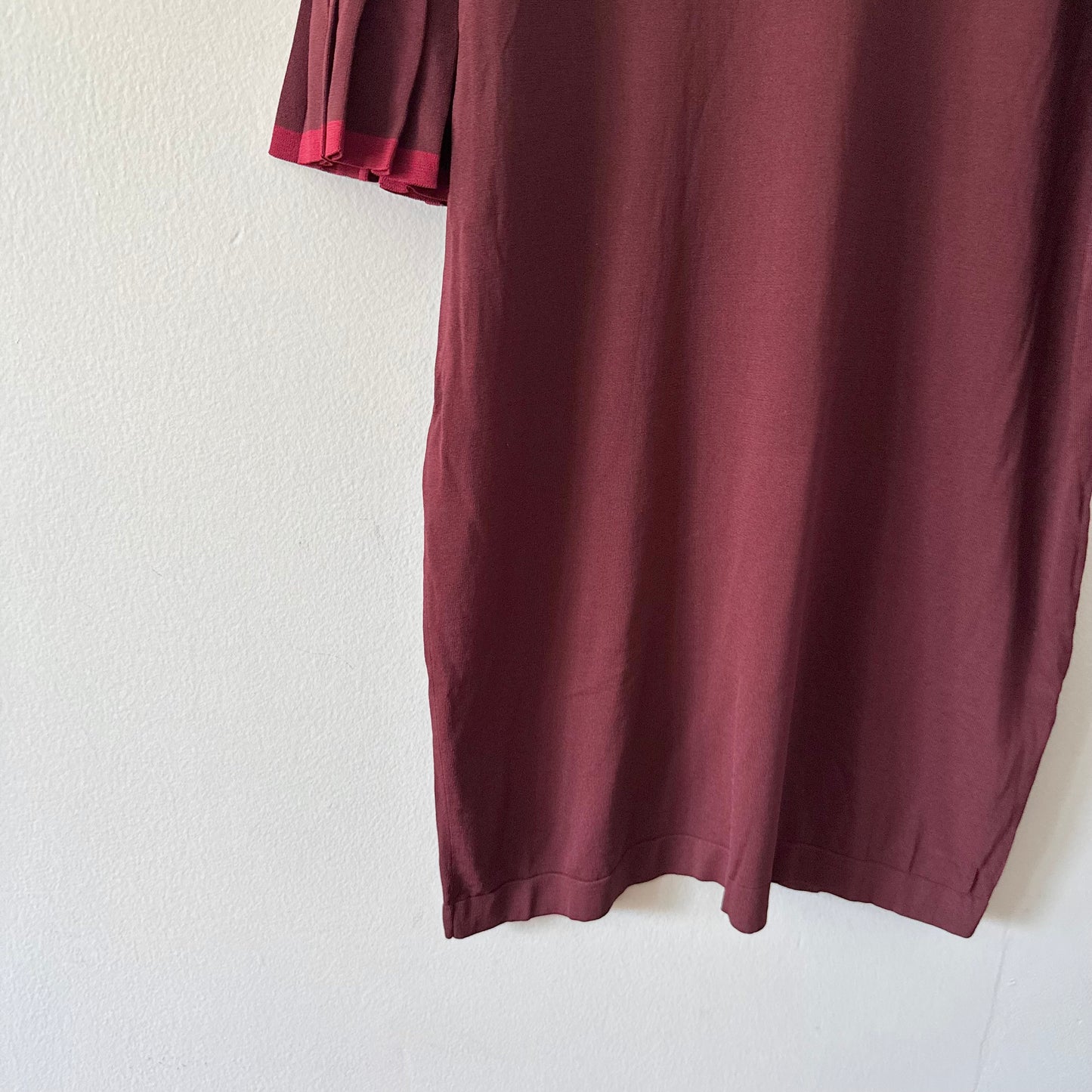 COS / Burgundy ruffle sleeve dress / Women L