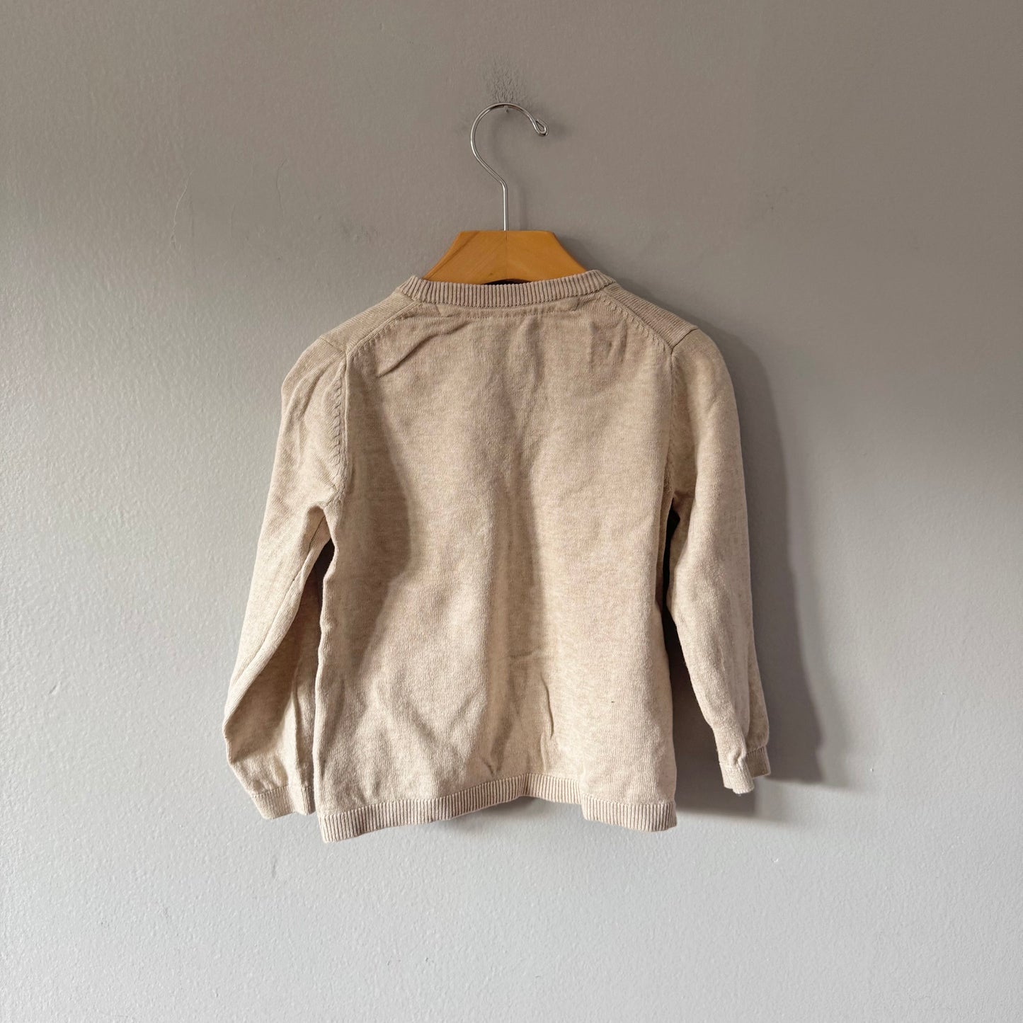 H&M / Beige cotton cardigan / 18-24M