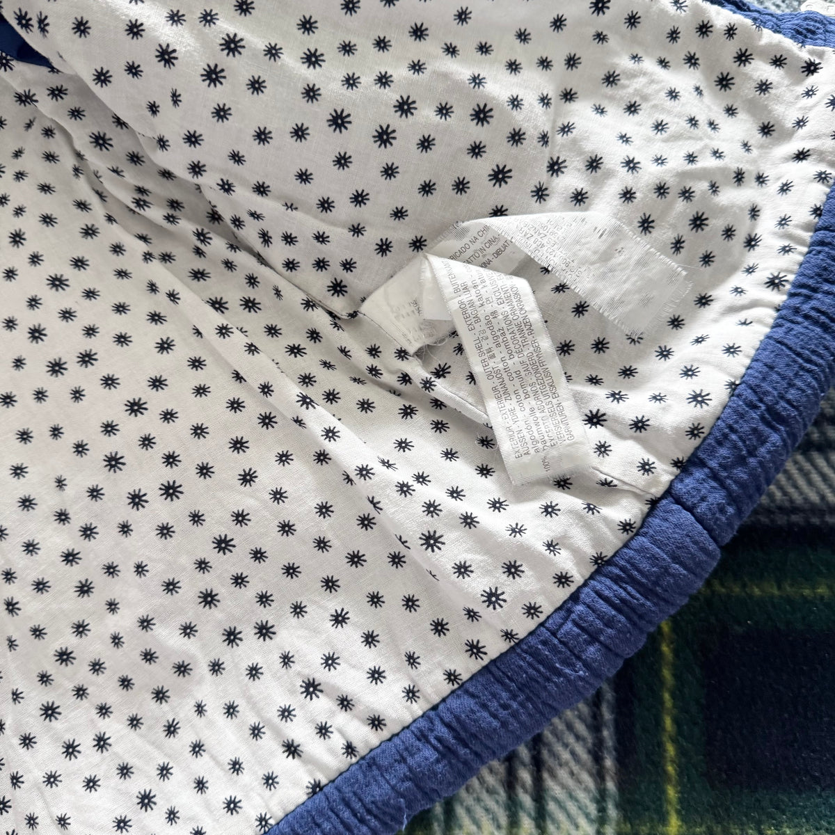 Zara / Navy muslin padded jacket / 2-3Y
