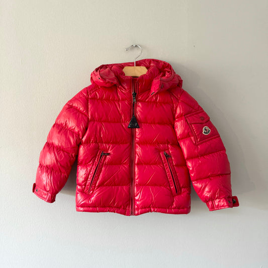 Moncler / Red down jacket / 4Y