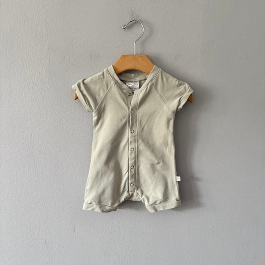 Jax + Lennon / Light grey summer romper / 0-6M