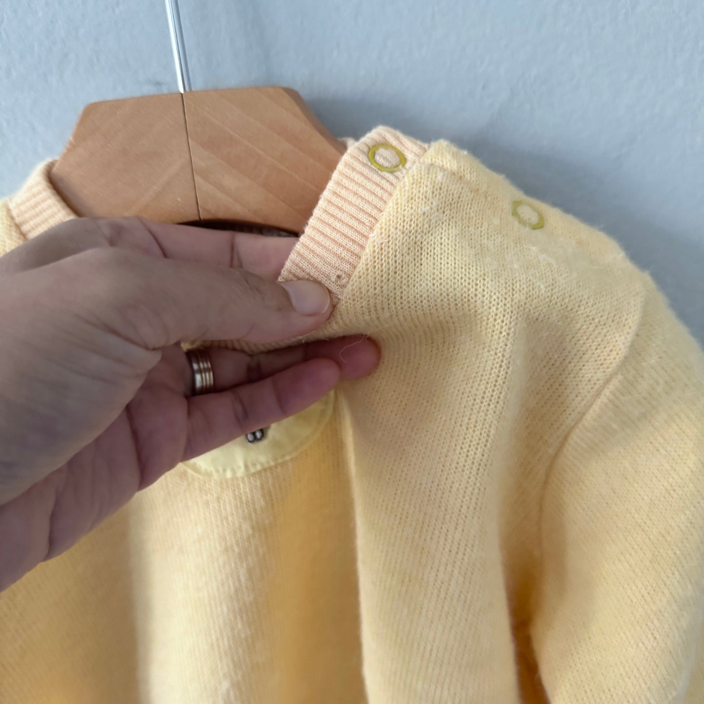 No brand / Light yellow knit top / 2T