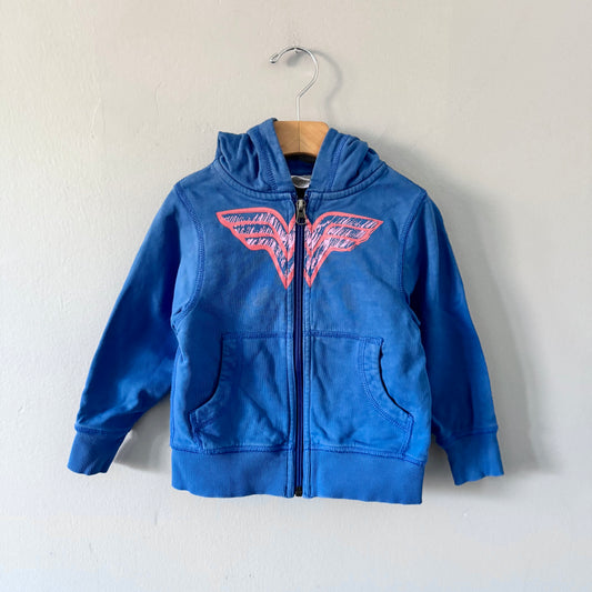 Hanna Andersson / Blue Wonder Woman zip up hoodie / 3T - PLAY
