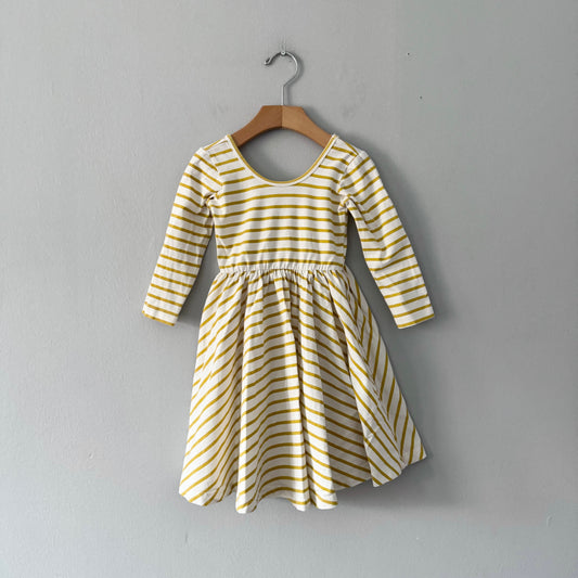 Alice + Ames / White x mustard ballet dress / 4T