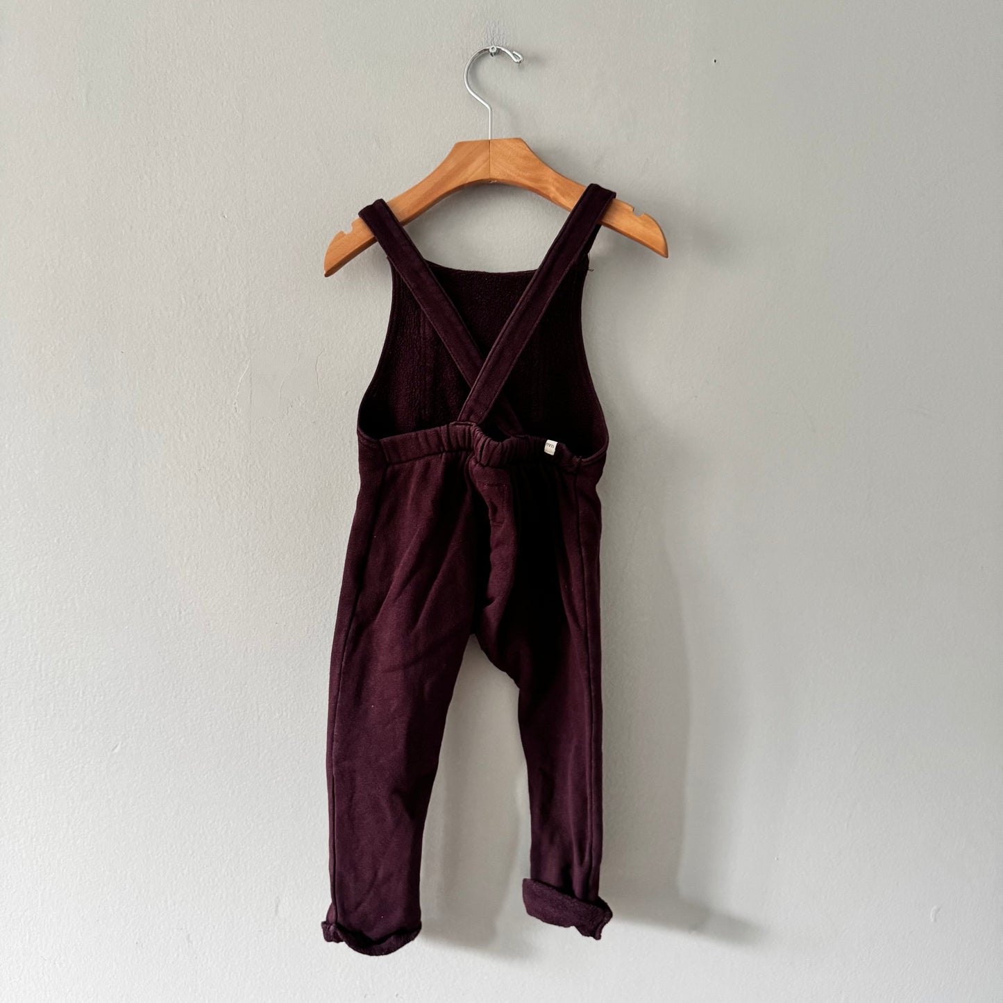 Mini mioche / Burgundy overalls / 18-24M