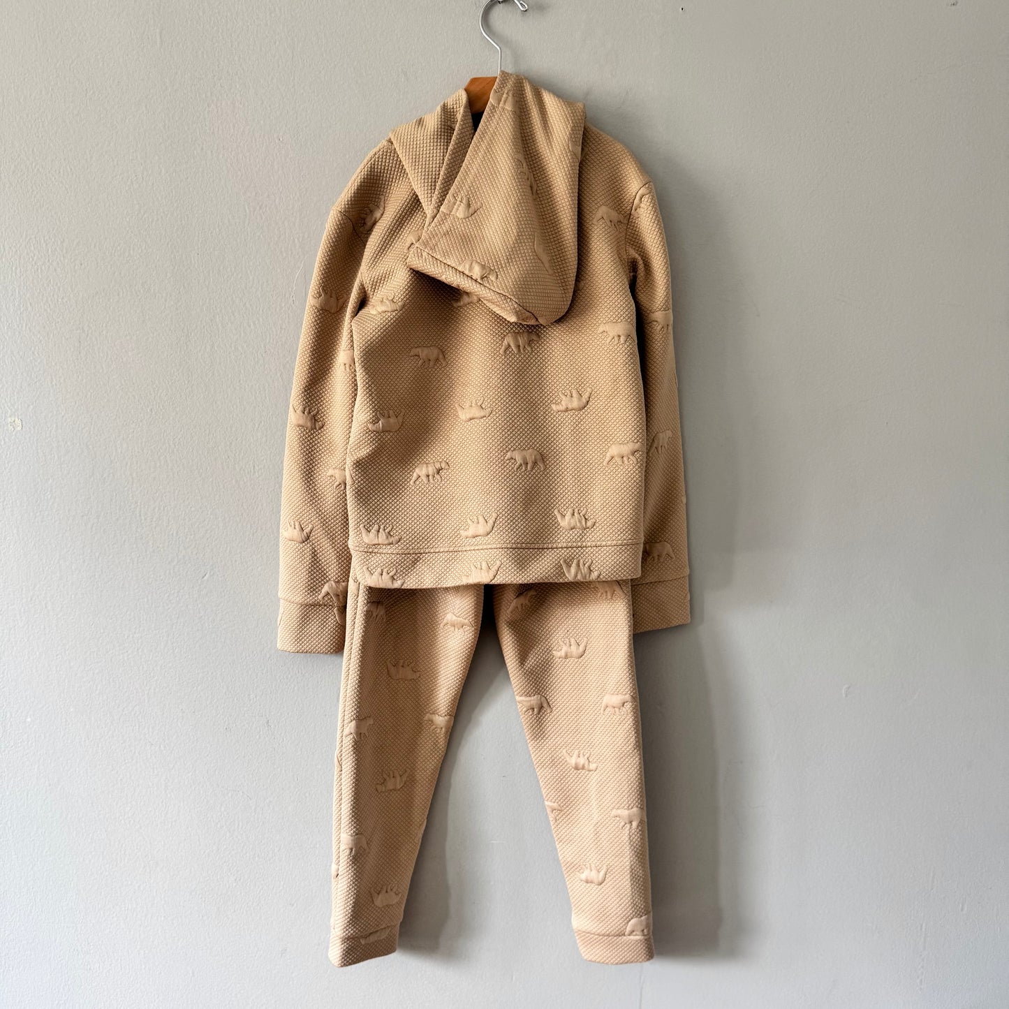 Andy & Evan / Beige crew set / 7Y