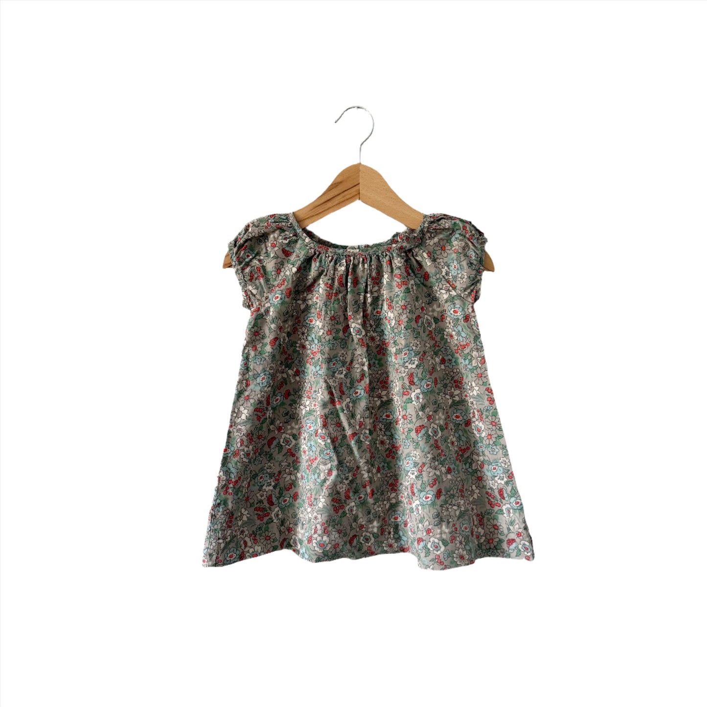 Gap / Grey x floral tank blouse dress / 6-12M