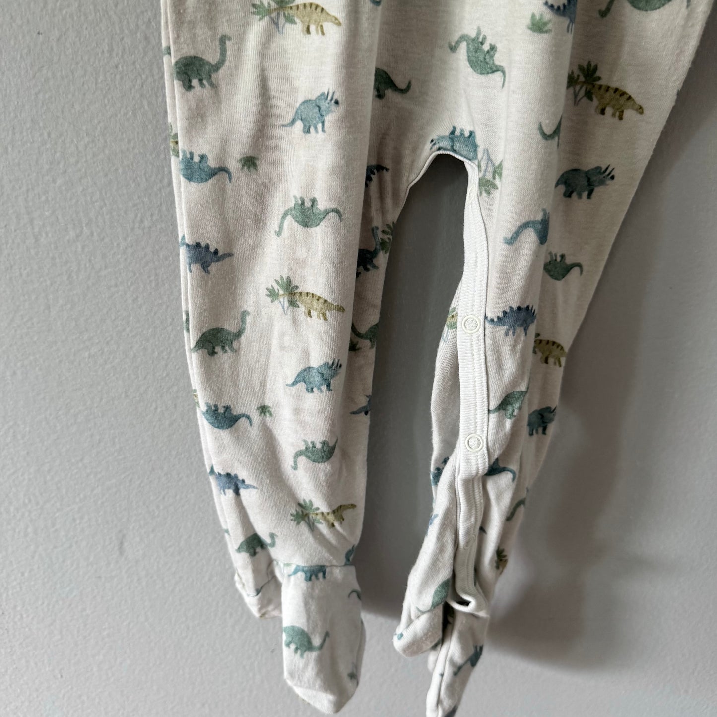 Petit Bateau / White x dinosaur romper / 24M