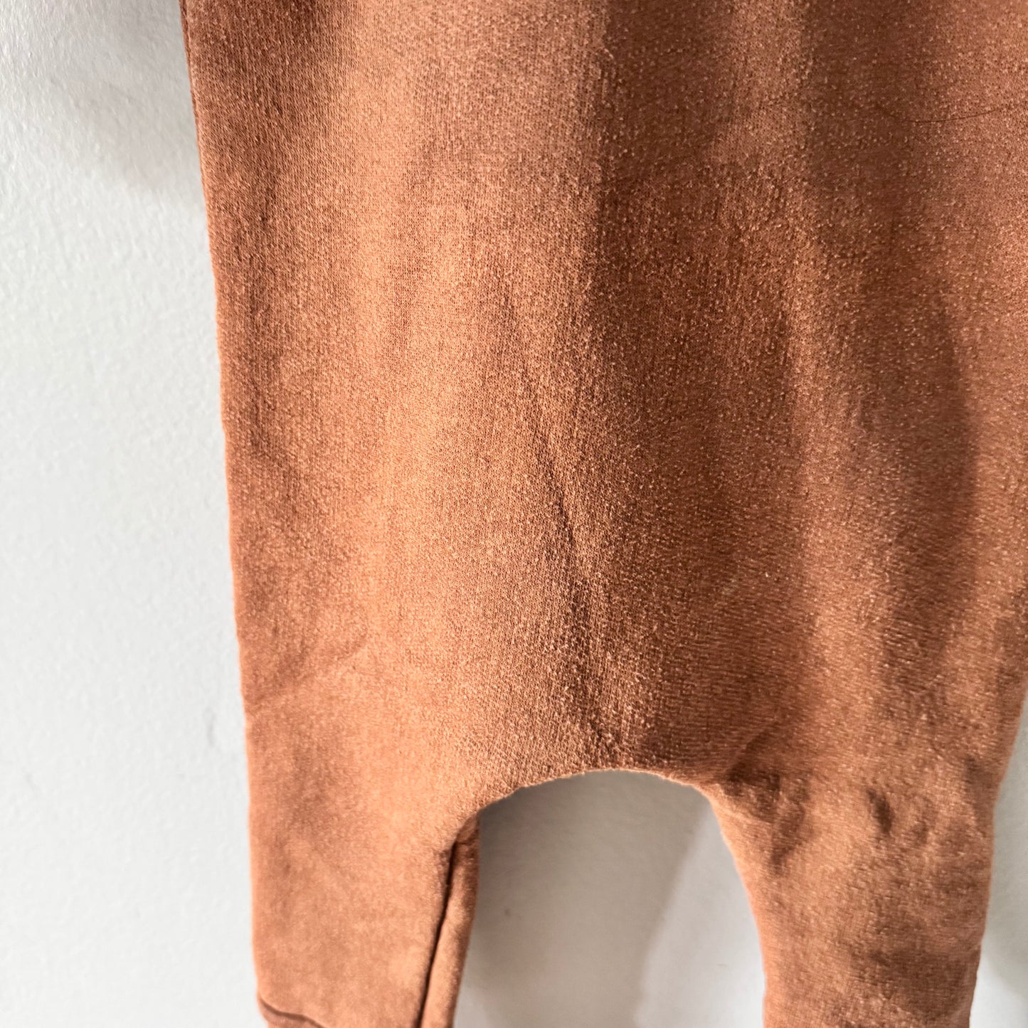 Mini mioche / Brown biker romper / 6-12M