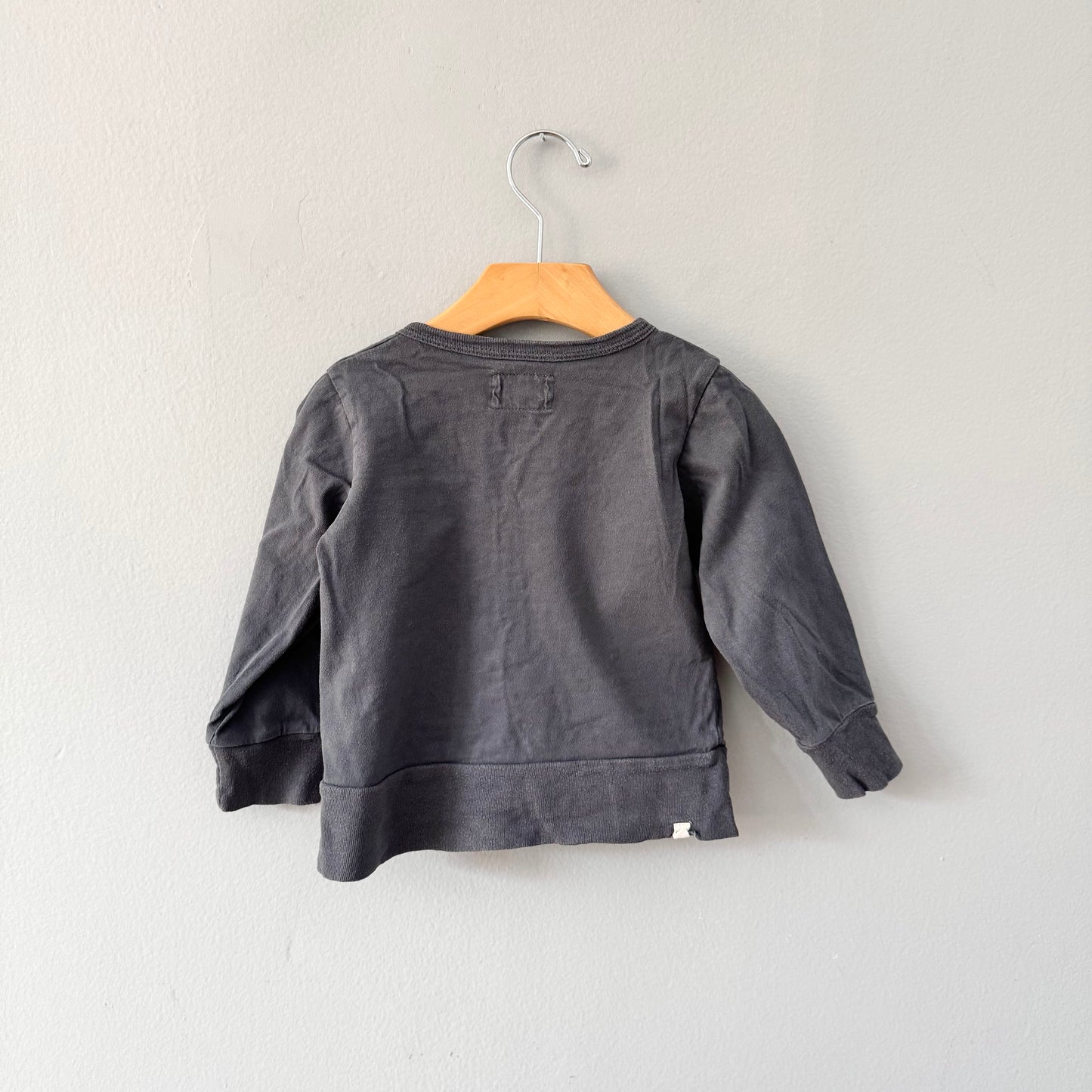 Mini mioche / Cardigan en coton gris / 1-2 ans