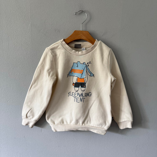 Puma / Ivory sweatshirt / 4-5Y