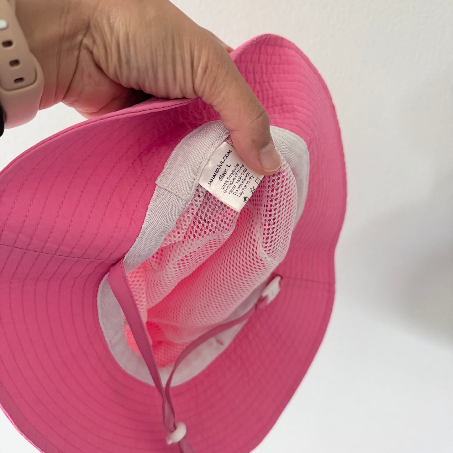 Jan & Jul / Pink bucket hat / L(2-5Y)