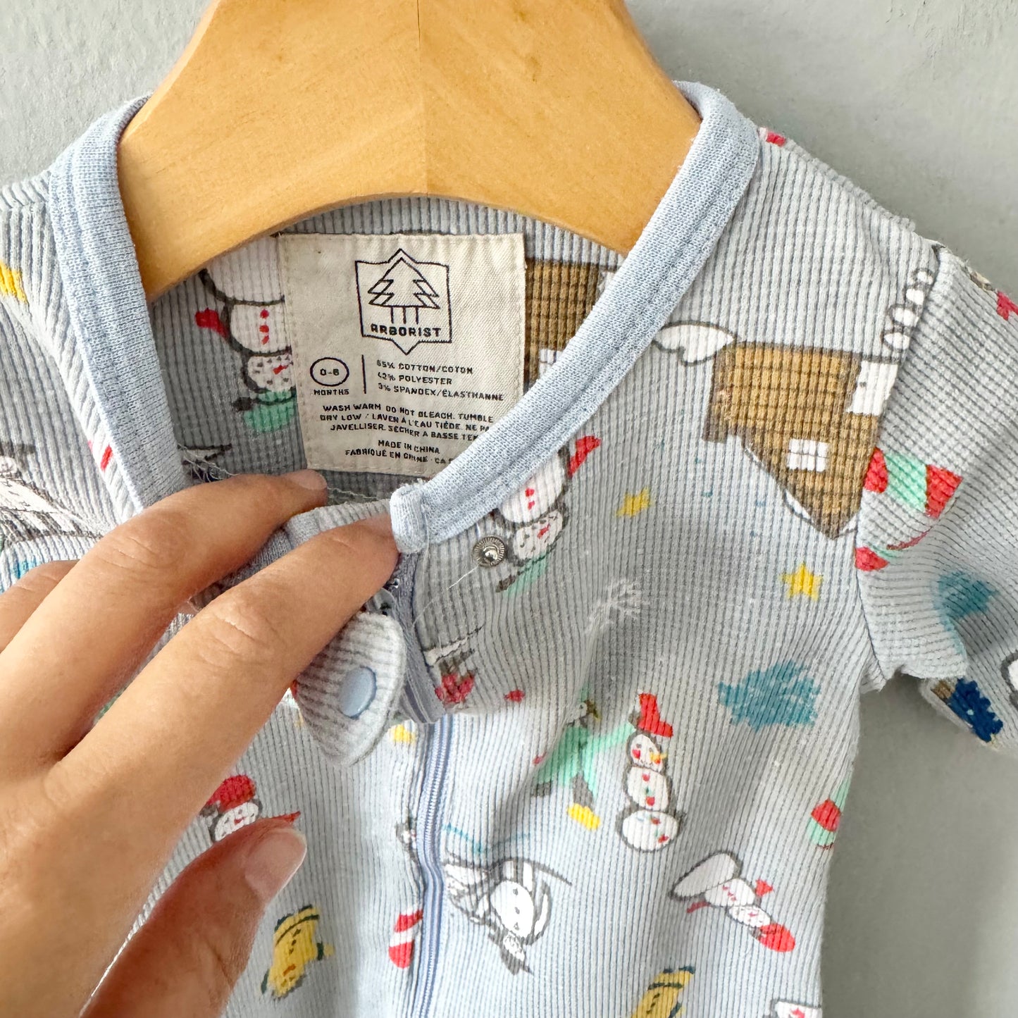 Arborist / Holiday waffle romper / 0-6M