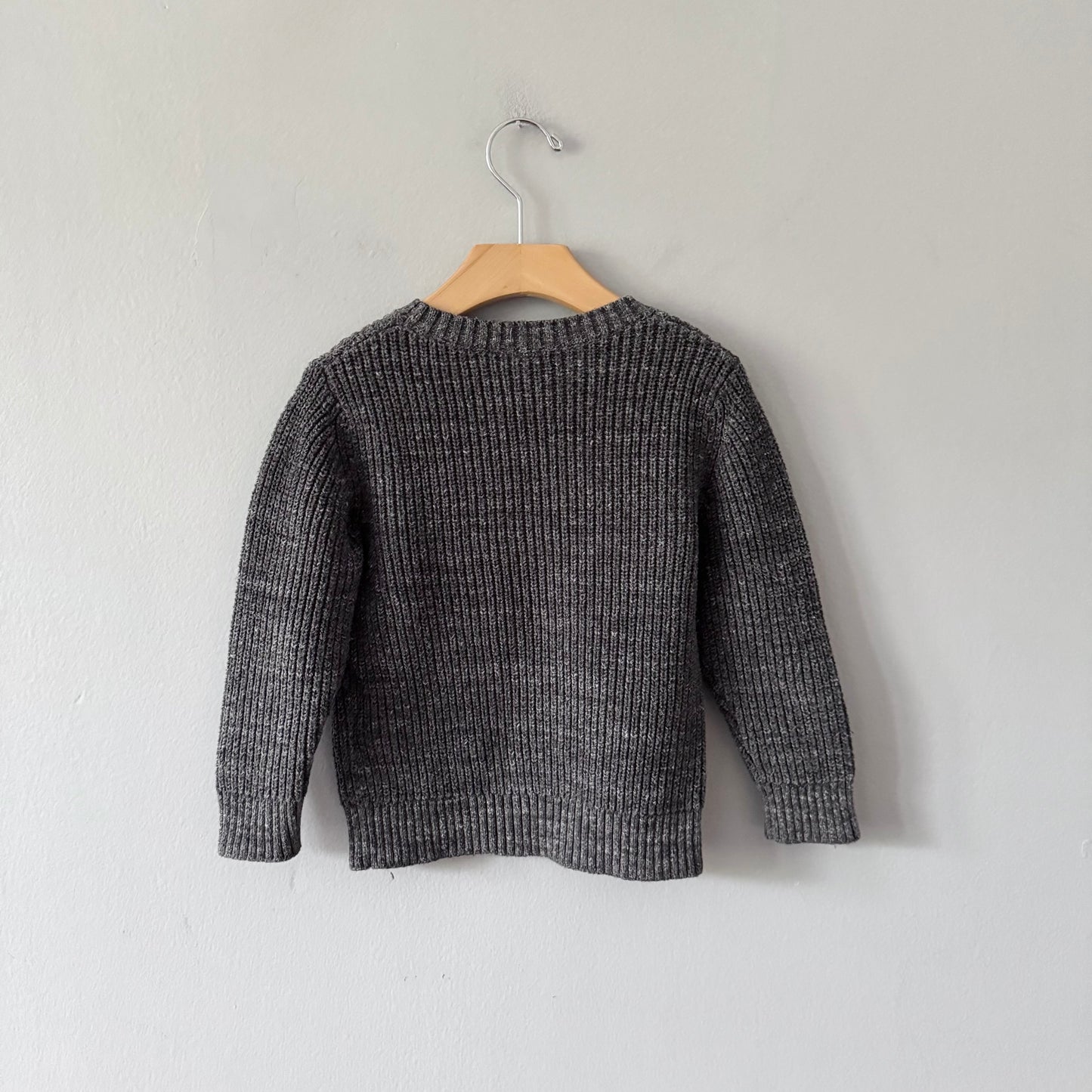 Gap / Dark grey ribbed knit pullover / 3Y