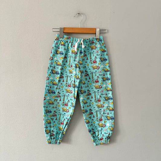 Baggy Pants / Blue x construction site pajama pant / 6Y
