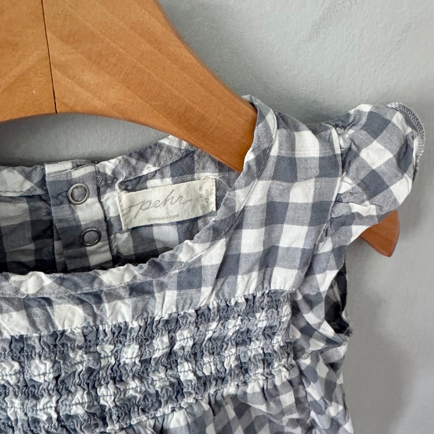 Pehr / Gingham tank romper / 12-18M