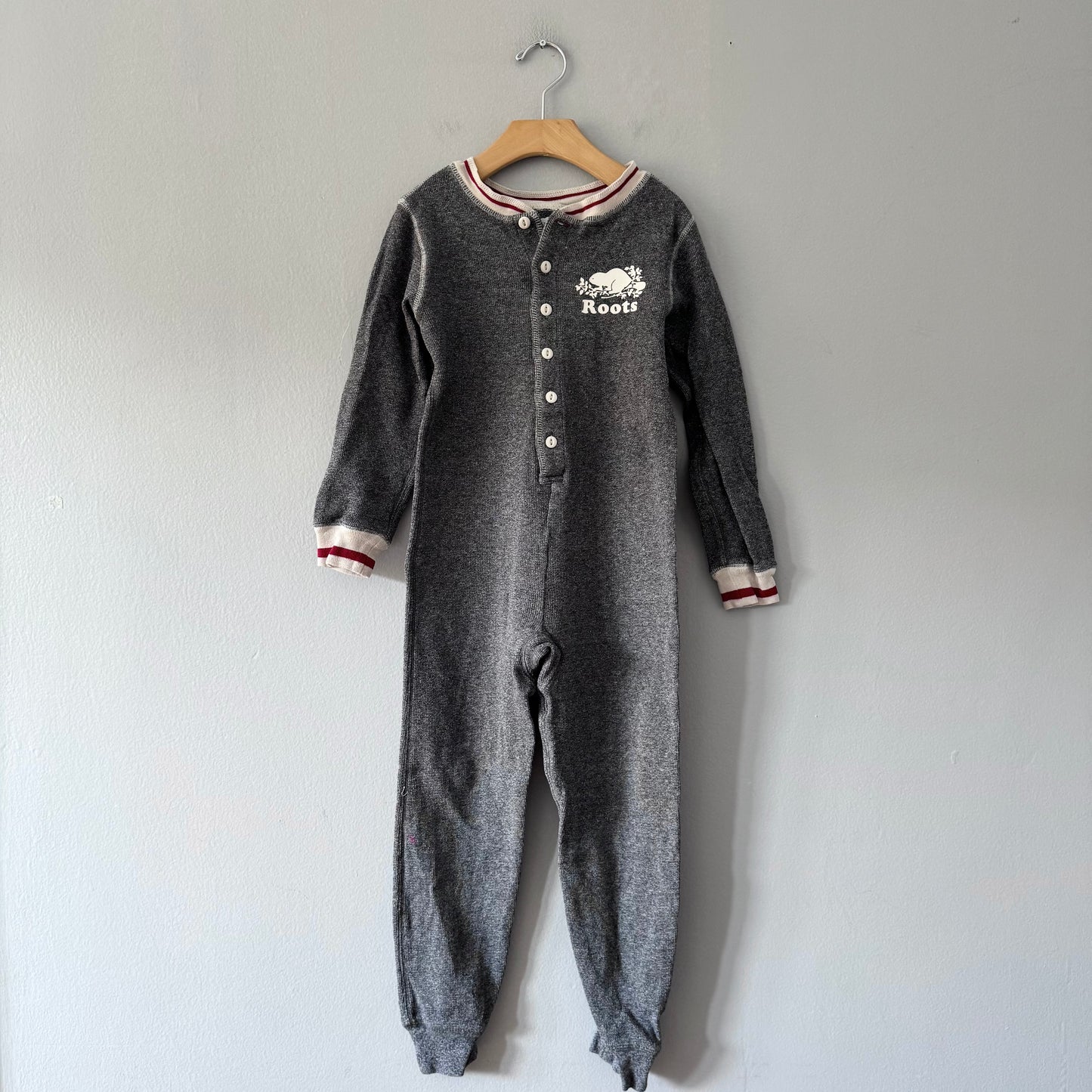 Roots / Salt and pepper romper / 5-6Y