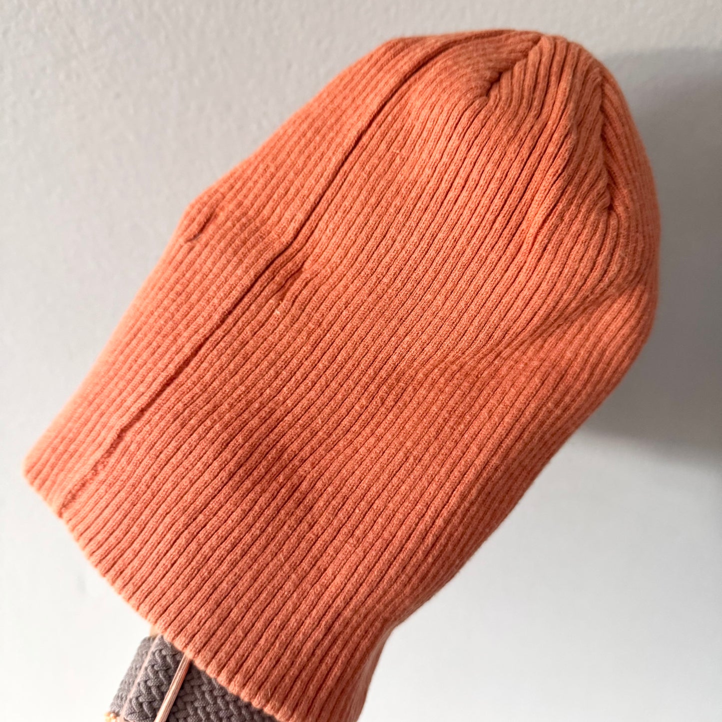 Miles the label / Orange ribbed beanie / 12-24M