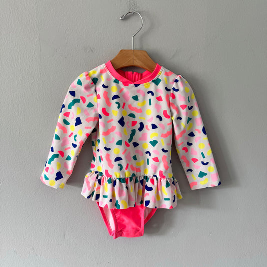 Cat & Jack / White & neon swim wear / 2T