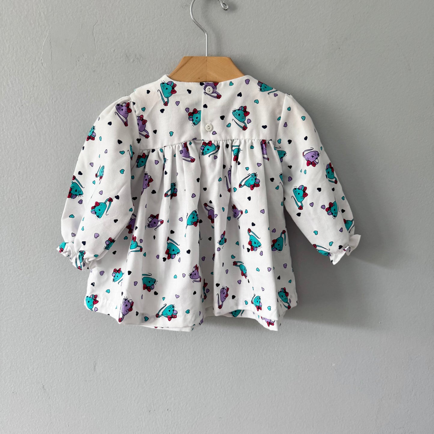 Vintage / The Bon collection - White x mouse dress / 12M