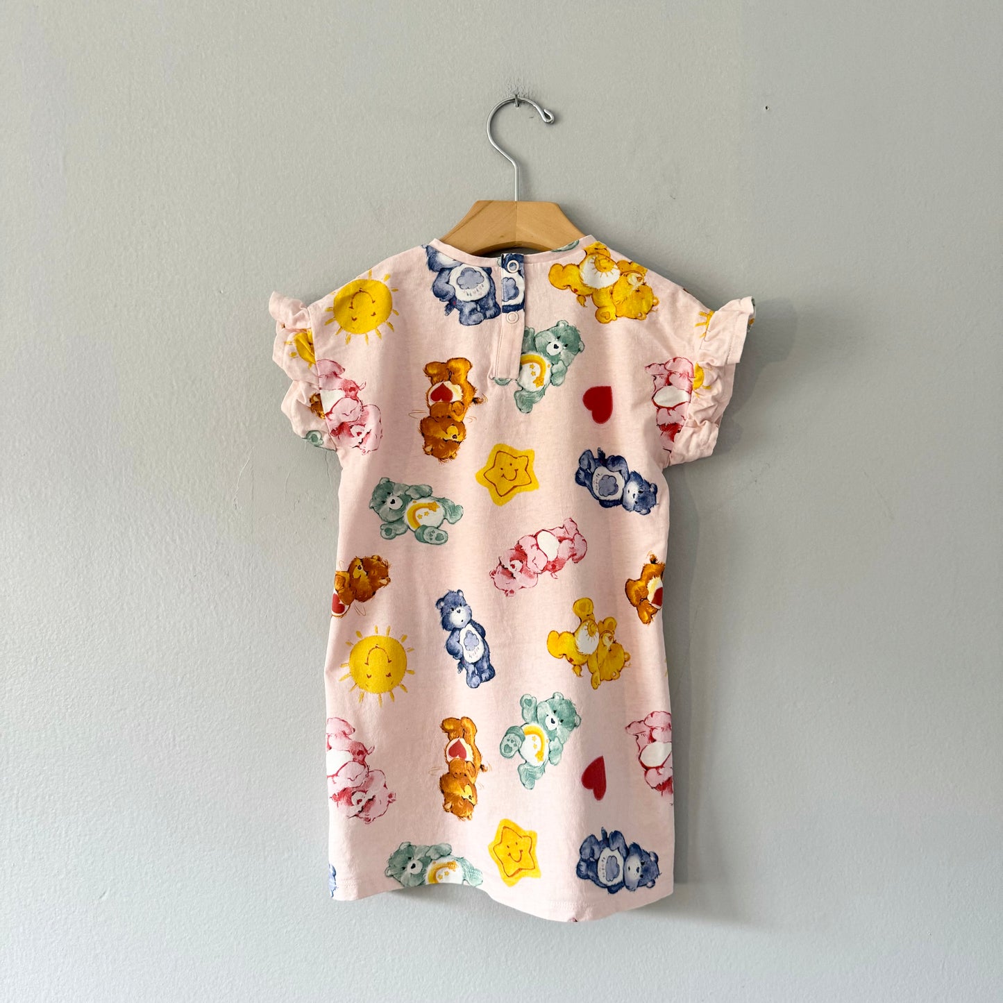 H&M / Care Bear short sleeve dress / 3-4Y