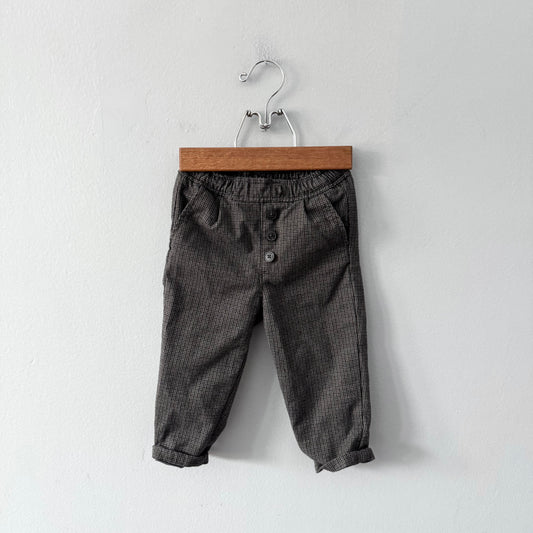 Zara / Brown black houndstooth pants / 12-18M