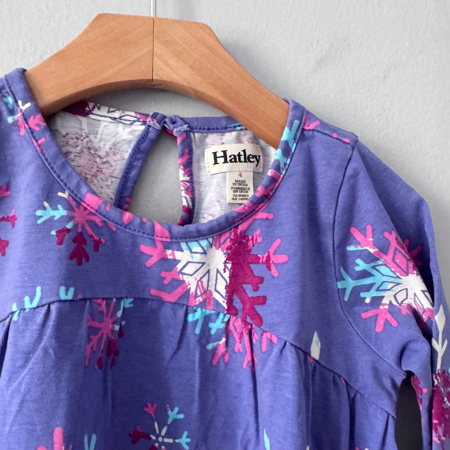 Hatley / Purple long sleeve dress / 4Y