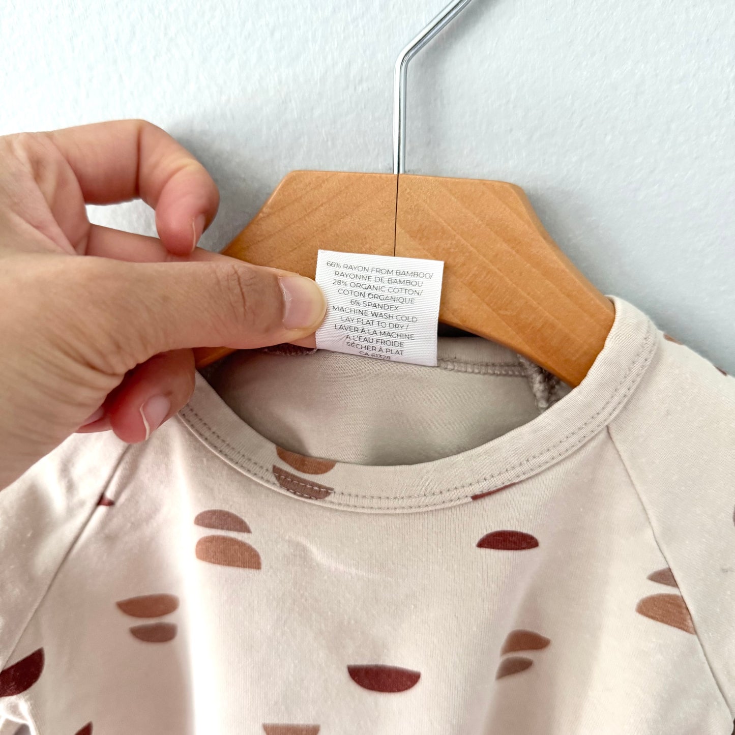 Jax & Lennon / Beige x brown long sleeve / 6-12M