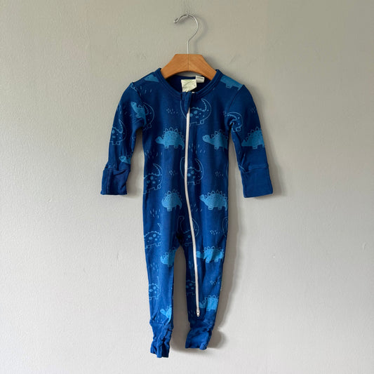Parade Organic / Blue dinosaur romper / 6-12M