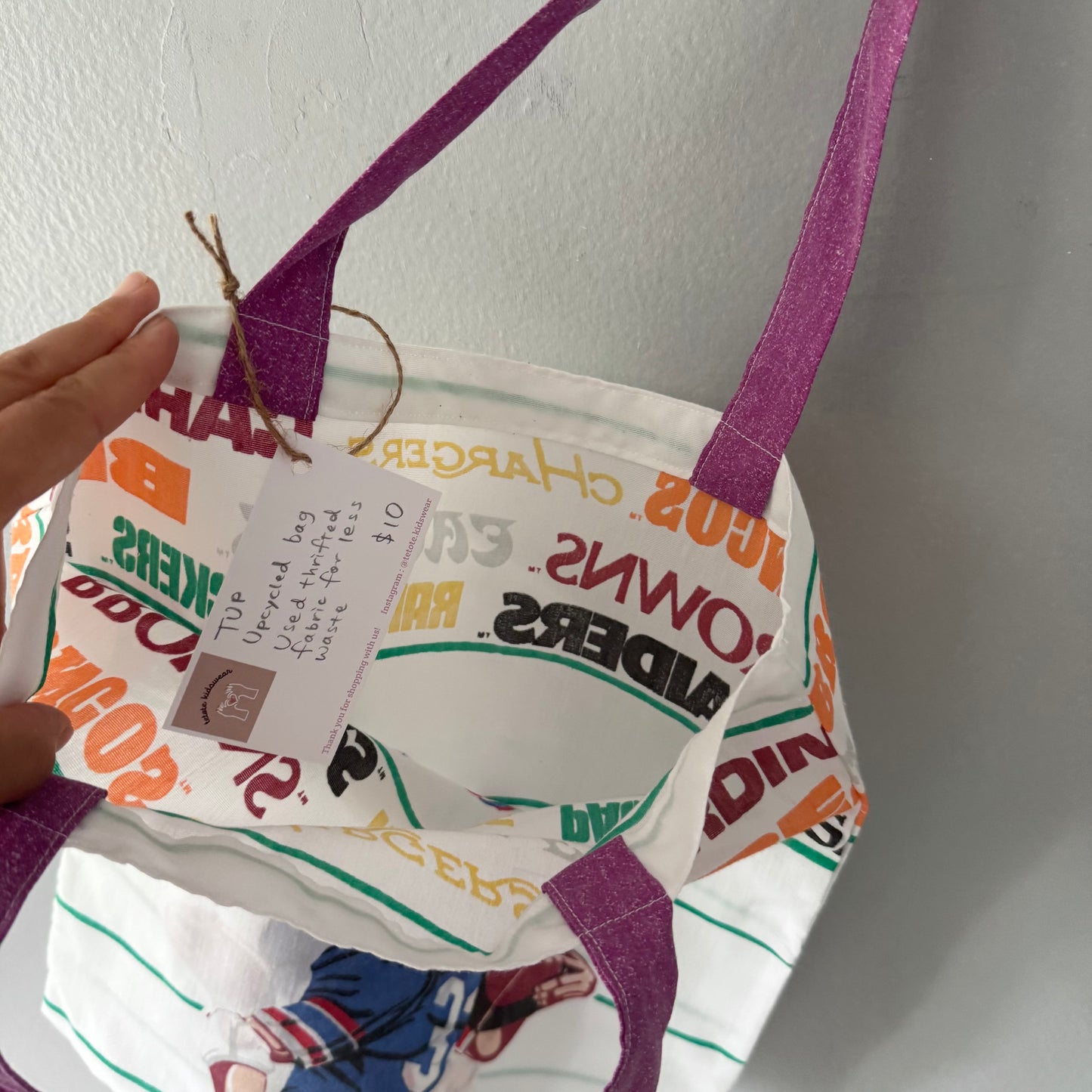 TUP / Upcycle playful bag / 13.5 x 12.5 inches