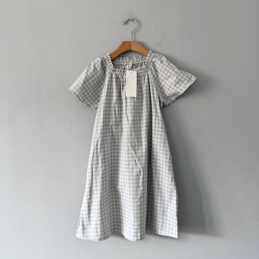 Uniqlo / Blue checked dress / 5-6Y - New with tag
