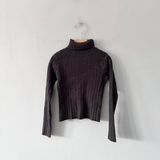 Zara / Charcoal grey turtle knit top / 8-9Y