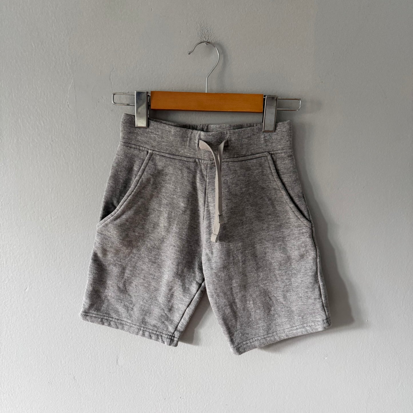 The Beginning / Light grey crew shorts / 6Y